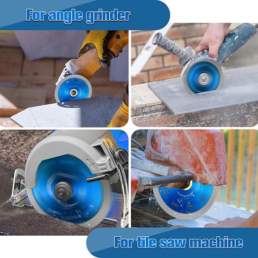 15 Pcs Diamond Saw Blade, 4.5 Inch Super Thin Tile Blade, Diamond Saw Blades for Angle Grinder, 4.5" Tile Blade for Smooth Cutting Marble Ceramics Porcelain Tiles(4.5 inch-15Pcs-Blue)
