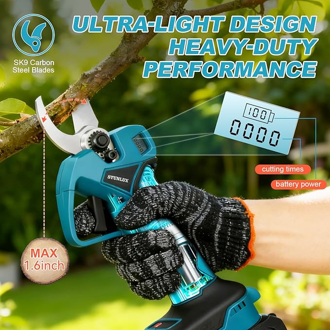Cordless Electric Pole Saw & Pruning Shears Kit, 4-in-1 Tree Trimming Tool with 7FT Extendable Pole, 6 Inch Branch Cutter, 2×4.0Ah Battery Powered Pruner for Garden Orchard Yard