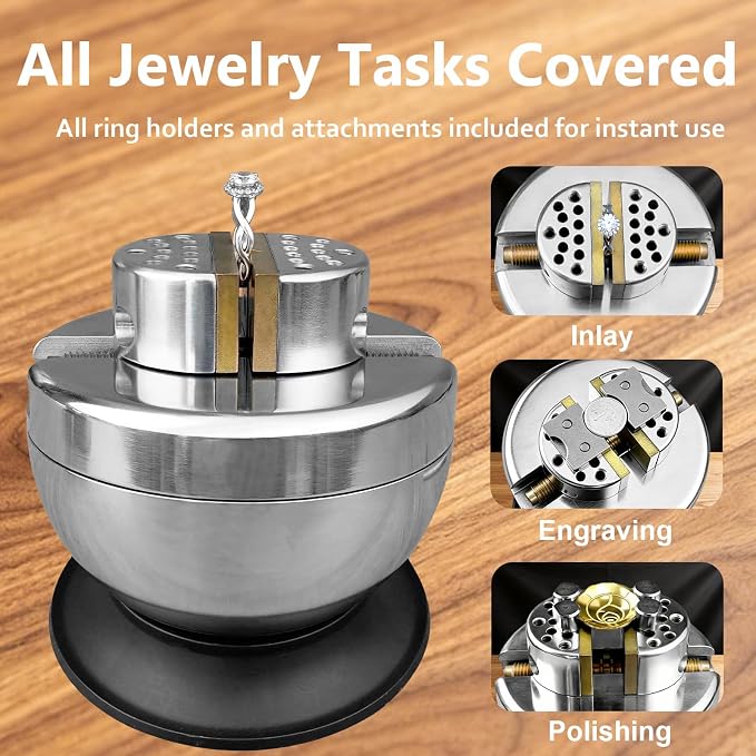 DZQ 4 Inch 71 Pcs Jewelry Ball Vise Tool Kit with Ring Making Accessories