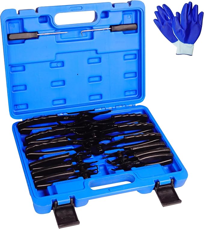 SGT Snap Ring Pliers Set, 14pcs Internal and External Circlip Pliers