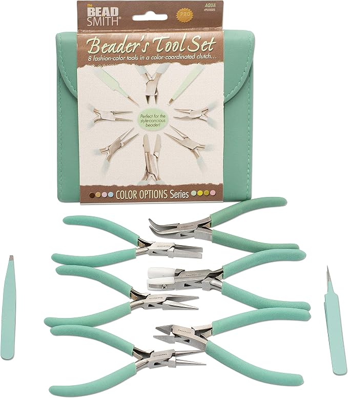 The Beadsmith Fashion Color Pliers, Jewelry Making Supply Set of 8