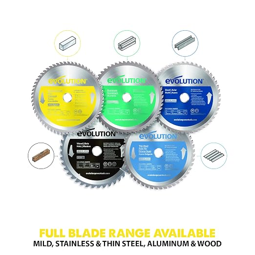 Evolution Power Tools 230BLADESS Stainless Steel Cutting Saw Blade, 9-Inch x 60-Tooth