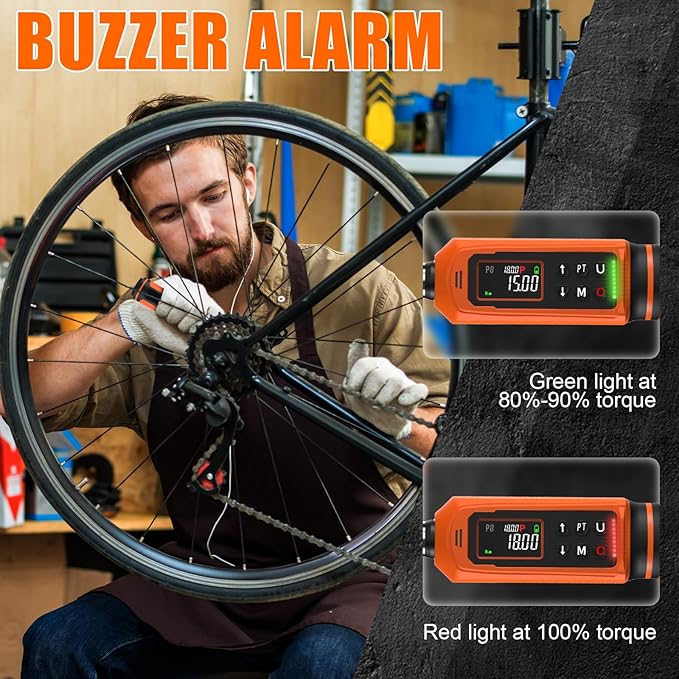 coobeast Digital Torque Wrench 1/4 Drive, 0.33-22.1 Ft.lbs./0.45-30Nm Range, Electronic Torque Screwdriver with Dual Direction Ratchet, Buzzer and LED Alert for Bicycle, Bike, DIY and Home Repair