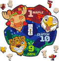 FIFA World Cup 2026 Mascot Wooden Jigsaw Puzzle, 150 Pieces Unique-Shape Collector’s Set (Clutch, Maple & Zayu) Official Merchandise – Fun for Kids & Adults, Ideal Soccer Fan Gift, 11.8 x 10.8 Inch