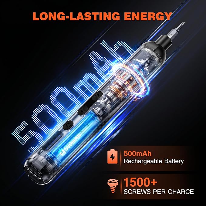138-IN-1 Electric Screwdriver Set Cordless, Rechargeable Screw Driver with LED Light, 120 Precision Bits, Magnetic Storage Professional Home Repair Tool Kit for Electronics, Camera, Watch, PC RC