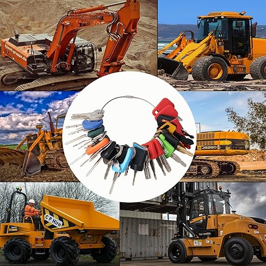 35 Heavy Equipment Key Master Set Full Coverage Keys for CAT JCB Bobcat JLG Terex Komatsu John Deere Yammar Takeuchi Ford New Holland Case Daewoo Kubota Hyster Ferguson Hyundai Construction Machine