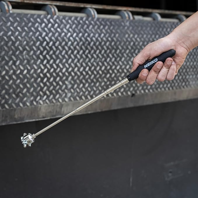 NEIKO 53425A Magnetic Pickup Tool, 25 Lb Telescoping Tool, 30" Long Extendable Magnet Pick Up Tool, Non-Slip Grip Wand, Telescopic, 7" Short Stick, Extra Strong