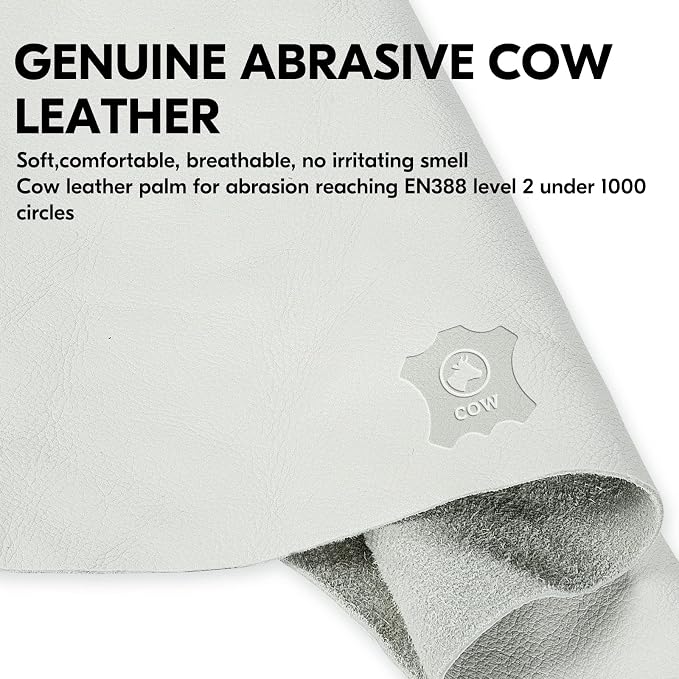 Vgo... Chainsaw Gloves,12-Layer Saw Protection on Left/Both Hand Back,Cow Leather Gloves,Touchscreen