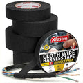 XFasten Wire Harness Tape, 250 Feet Total (5-Set Width), High Temp Wiring Loom Harness, Self-Adhesive Felt Cloth Electrical Tape for Automotive Engines, Noise Dampening, and Cable Protection