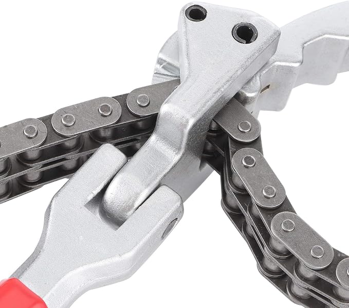 Chain Wrench, Heavy Duty Oil Filter Chain Wrench Spanner Long Handle Oil Filter Removal Tool for Auto Car Repairing
