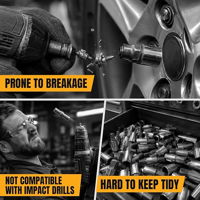 GRENPRO 57-Piece Hex Bit Socket Set SAE Metric Allen S2 1/4 3/8 1/2" | Torx, Phillips, Slotted bits, drive adapters, sturdy storage case. S2 steel bits, Cr-V sockets. Automotive mechanical work