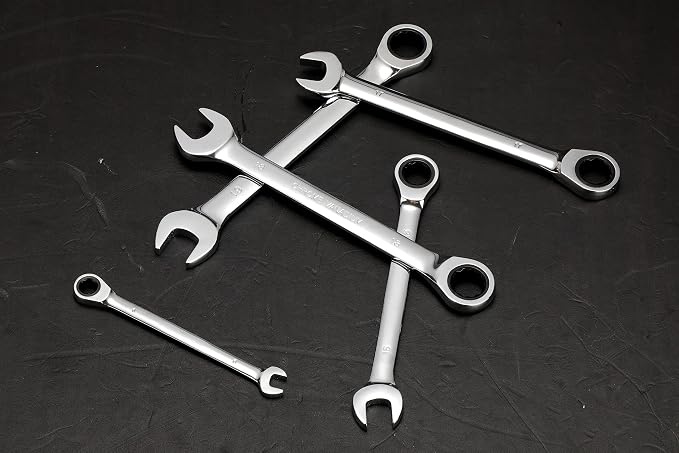 FLZOSPER 27mm Metric Ratchet Wrench,Box End Head 72-Tooth Ratcheting Combination Wrench Spanner