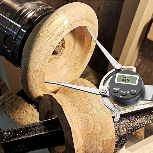 HDLNKAK Digital Inside Caliper Gage, Favor 0.5"-7” Metric/Fractional/Decimal Readings, Alloy Jaws, Digital Circular Caliper with Hold Function for Woodworking.