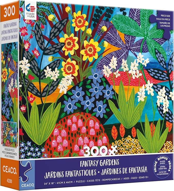 Ceaco - Liselle Larsen - Fantasy Gardens - 300 Oversized Piece Jigsaw Puzzle