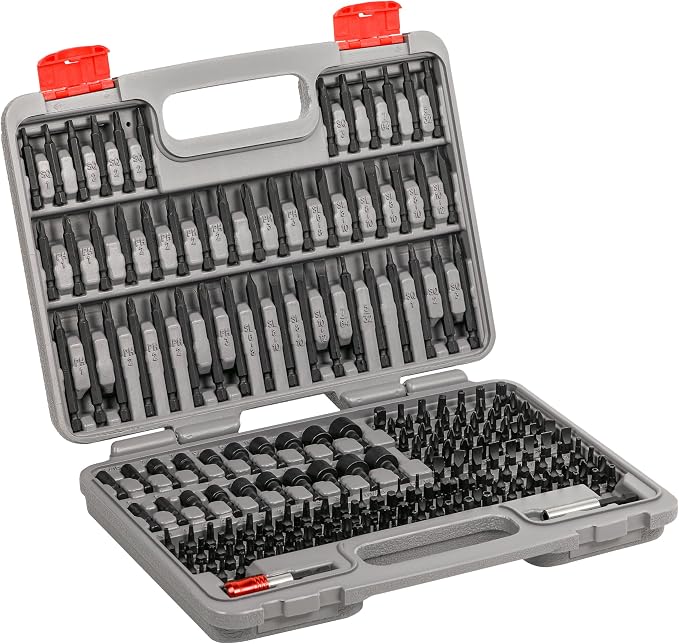 ARES 31023-208-Piece Impact Security Bit Set – Phillips, Robertson, Tamper Hex and Torx Bits, Specialty Bits, and More – Master Bit Set Includes Nut Drivers, Socket Adapters, and Extensions