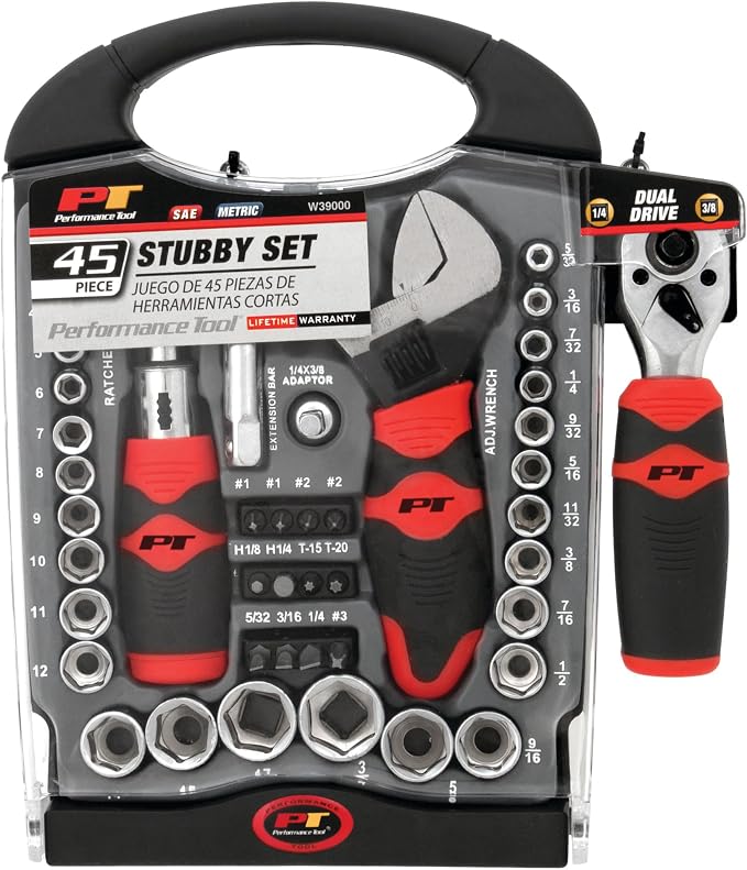 Performance Tool W39000 45 Piece Stubby Set