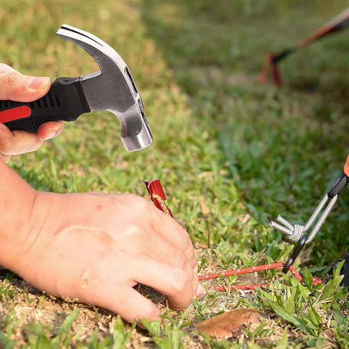 Mr. Pen- Claw Hammer, 8oz, Red, Magnetic, Small Claw Nail Hammer for Women for Camping, Wood Working, House Repairs, Claw, Stubby, Tack