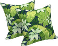 LVTXIII Outdoor Pillows 20x20 Inch, 2 Pack Large Decorative Square Throw Pillows with Inserts for Couch, Bed, Floor Seating, Patio Furniture, Jungle Leaves
