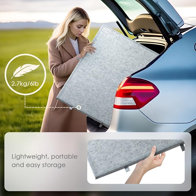 Tektalk Jigsaw Puzzle Table with Integrated Adjustable Stand/Bracket, 3-Tilting-Angle Super Lightweight Felt Puzzle Plateau Board with Cover & 4 Sorting Drawers (Light Gray, for Up to 1500 Pieces)