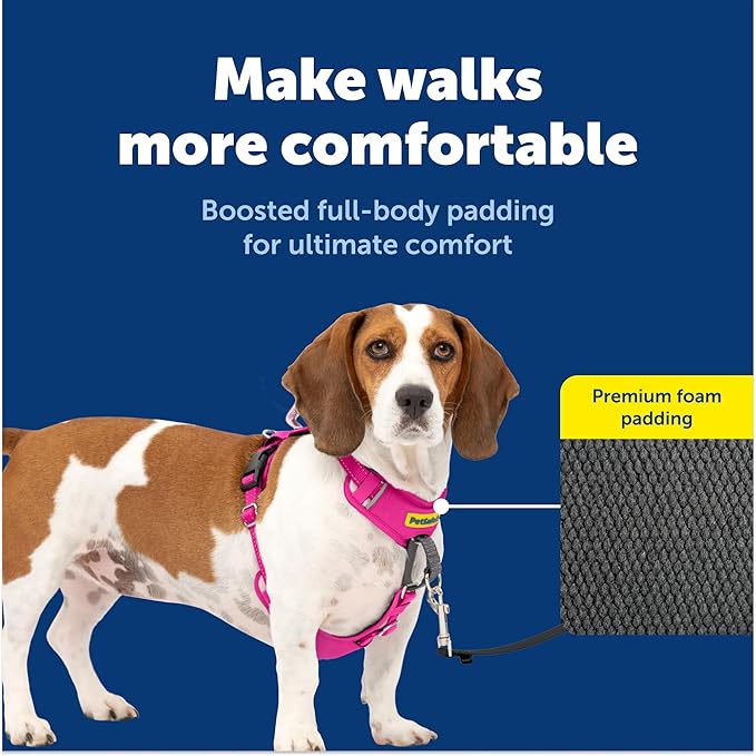PetSafe Easy Walk Comfort No Pull Dog Harness, Pink, Small | Stops Pulling on First Use with Front Martingale Loop, Full-Body Padding, 5-Point Adjustable Fit