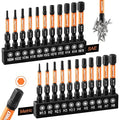 GRENPRO Allen Wrench Drill Bit Set 22pc Hex Bit Set, Impact Driver Bit Set, Screwdriver Bit Set, Allen Wrenches Sets, Allen Socket Set, 2" Long Metric&SAE 1/4" Hex Shank Magnetic Allen Key Drill Bits
