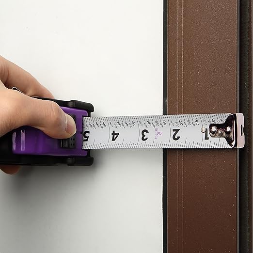 Mr. Pen- Retractable Tape Measure 25 ft, Purple, Easy Read, Steel Retractable Measuring Tape with Fractions, Ideal for Construction & DIY Projects