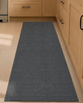 Color&Geometry Kitchen Rugs and Mats Non Slip Washable, Absorbent Kitchen Mats Woven Runner Rug Easy to Clean Kitchen Floor Mats for in Front of Sink, Laundry Room, Hallway, 17”x47”, Dark Grey