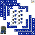 Corner Clamps for Woodworking, 8 Pcs 5.5"& 3.14" 90 Degree Aluminum Alloy Right Angle Clamp, Dual Scale Positioning Squares With Storage Box for Cabinets, Picture Frames, Drawers, For Man.(Blue).