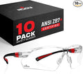 NoCry Clear Safety Glasses for Men and Women with Anti-Fog and Scratch Resistant Wrap Around Lenses, Adjustable Temples and Nose Pads — ANSI Z87 Certified Protective Eyewear with 100% UV Shielding