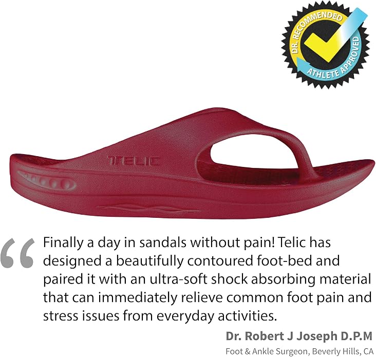 Telic Unisex Adult Energy Flip Flop Arch Support Cushioned Sandals