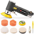 SI FANG Black 2" 3" Mini Orbital Air Sander & Polisher Kit for Auto Body Work