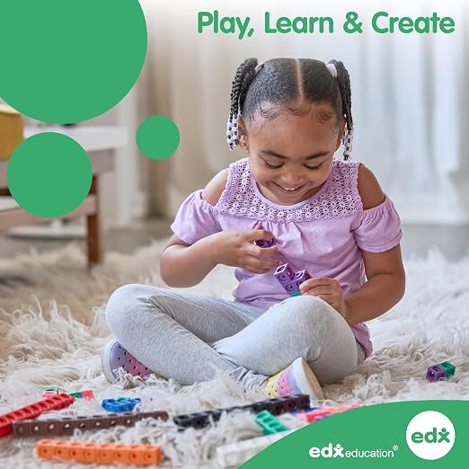 Edxeducation 2D3D Geometric Solids - Set of 24-12 Multicolored Shapes, 12 2D Nets and Activity Guide - Early Math Manipulative and Geometry for Kids