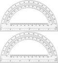 Unjoo Plastic Protractor Math Protractors 180 Degrees for Geometry Classroom Student School Office Supplies, 6 Inch, Pack of 2 (Clear)