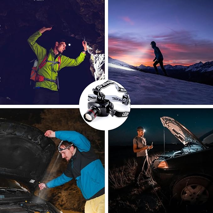 LIANXIN Car Roadside Emergency Kit, with Jumper Cables Automotive Kit,Car Safety Roadside Assistance Kit Headlamp,Tow Straps, Safety Hammers, Rainwear, Gloves.Black