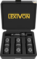 LEXIVON Impact Socket Set, 6 Total Lug Nut Size | Innovative Flip Socket Design Cover Most Commonly Inch & Metric Used Sizes | Cr-Mo Steel = Fully Impact Grade (LX-111)