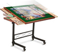 JoyBerri Puzzle Station Jigsaw Puzzle Table/Rolling Desk - 1500 Piece Puzzle Board/Portable Jigsaw Tables with Drawers and Legs - Height Adjustable for Adults