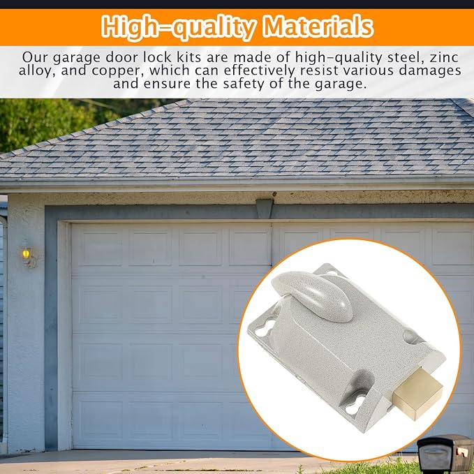 MorningRo A Set Garage Door Locks Set with Keys Twist Deadbolt Locks | Center Mount Design, Diecast Aluminum Cylinder, Twist Knob Locks, Secure Deadbolt for Garage Door Security