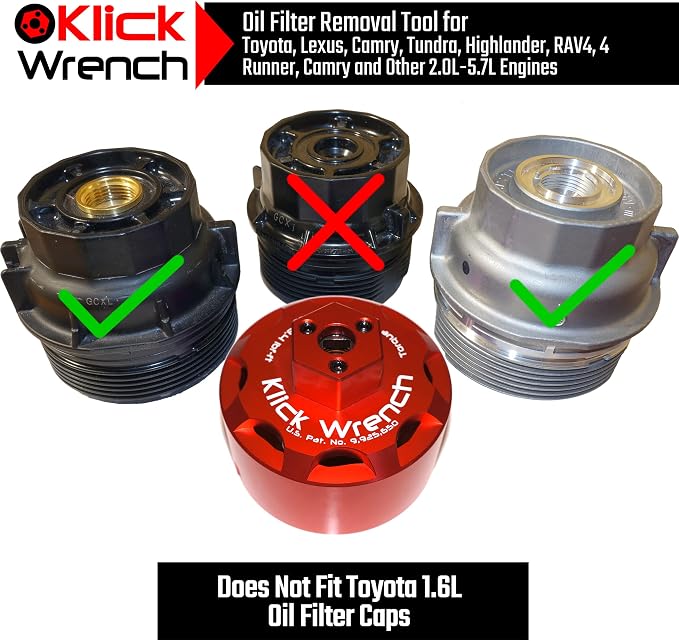 77mm 76mm 75mm 74mm 73mm 14 & 15 Flute 2 Stage Heavy Duty Torque Limiting Oil Filter Wrench Red 6061-T6 Aluminum