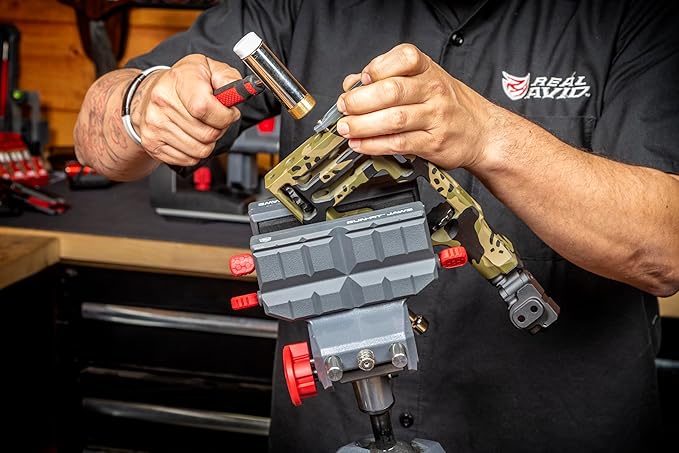 Real Avid Vise - 360° Swiveling Bench Vise for Optimal Positioning, Versatile Applications, 5" Jaw Width Vise for Cleaning, Maintenance, Woodworking & More High-Torque Applications up to 100 ft-lb