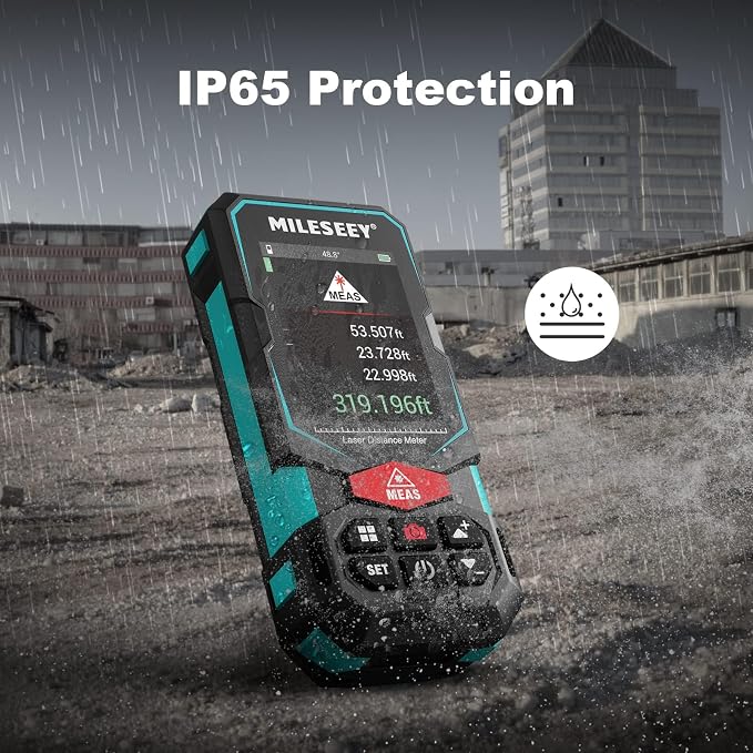 Laser Measure, MiLESEEY Laser Distance Meter, Rechargeable Multifunctional Laser Measurement Tool with Pointfinder Camera,P2P Technology, Perfect for Outdoor Long-Range Measuring