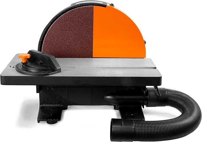 WEN 65812 12-Inch Benchtop Disc Sander with Miter Gauge and Dust Collection System