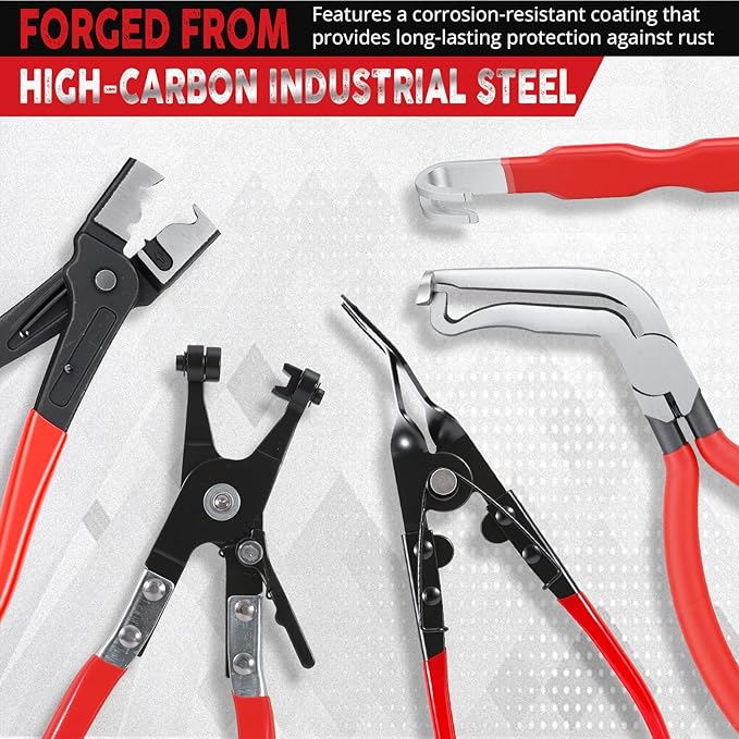 7PCS Electrical Disconnect Pliers, Automotive Electrical Disconnect Pliers, Connector Removal Tool Kit for Cars, Trucks & SUVs with Storage Bag & Gloves