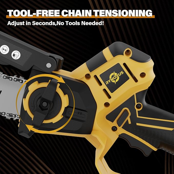 Mini Chainsaw for Dewalt Battery 20V MAX, 8-Inch and 6-Inch 2-IN-1 Cordless Electric Chain saw with 800W Brushless Motor and Auto-Oiler, Garden Tool for Woodworkers, Campers(Tools only)
