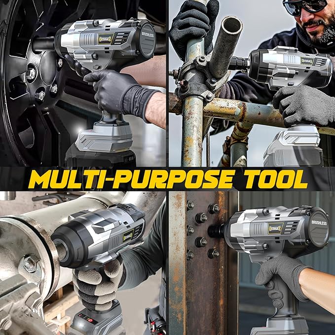 DIYtoolifz Cordless Impact Wrench 1/2" Compatible with DeWalt 20V Battery, 1700 Ft-lbs (2300 Nm) High Torque Impact Driver, Electric Impact Gun with 4 Modes & LED Light for Car, Truck(Bare Tool)