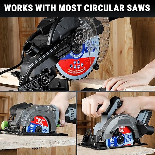 WORKPRO 10 Inch Woodworking Circular Saw Blade, 40T General Purpose Table/Miter Saw, Thin Kerf(1.8mm), Carbide Tipped, ATB Tooth, 1-Pack