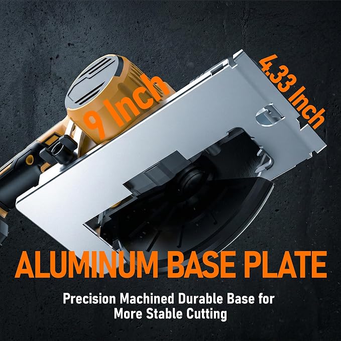 6 In Brushless Circular Saw Compatible with Dewalt 20V Battery(NO Battery) | Cordless Circular Saw with Tool Bag,Guide Ruler,6" Blade,2" Cutting Depth,0-45°Bevel for Wood,PVC and Plastics