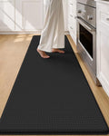 Color&Geometry Anti Fatigue Cushion Kitchen Mat for Floor -24"x87",Wide,Easy Clean, Water & Oil Proof, Anti Slip, Foam Rubber Runner Rug for Front Sink Comfort Standing,Black