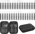 Kikerike Terminal Removal Tool Kit 41 Pcs Depinning Tool Electrical Connector Pin Removal Tool Kit Pin Extractor Tool Set Wire Terminal Release Tool for Automotive Car Household Devices - Black