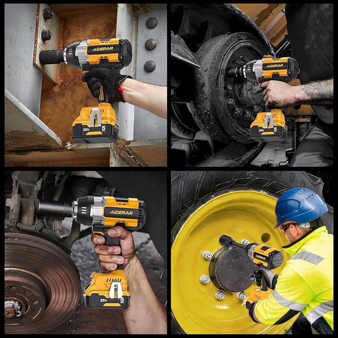 Impact Wrench for DeWalt Battery, 1697Ft-Lbs (2300N.m) Impact Driver, 1/2" Impact Gun 5-Speed High Torque Power Tool for Tire Removal, Rusted Bolts, Heavy Equipment(No Battery)