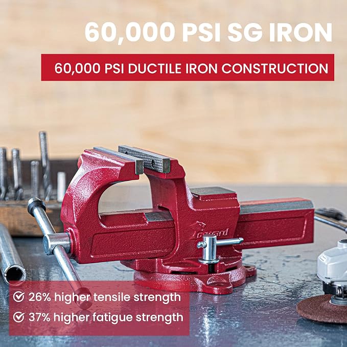 Forward 1306 6 Inch Bench Vise Workbench Vise with Anvil and Swivel Base